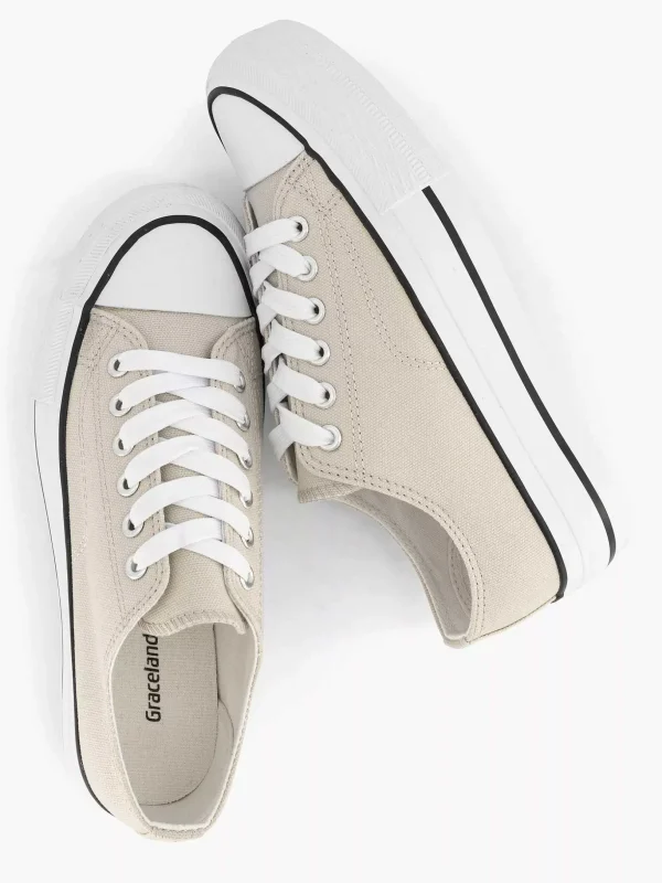 Dames Graceland Beige Canvas Sneaker