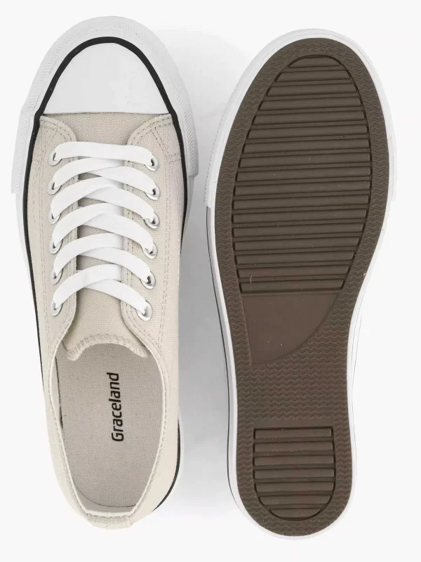Dames Graceland Beige Canvas Sneaker