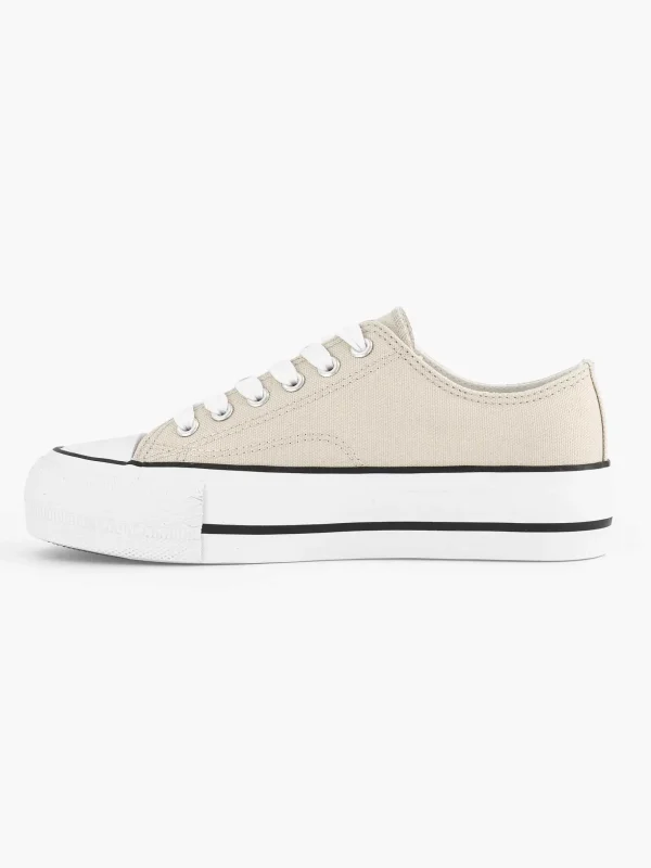 Dames Graceland Beige Canvas Sneaker
