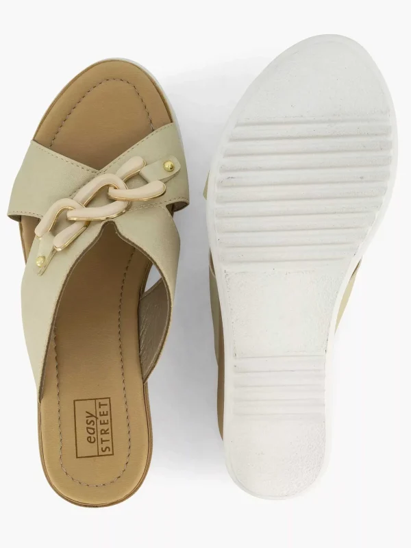 Dames Easy Street Beige Comfort Slipper