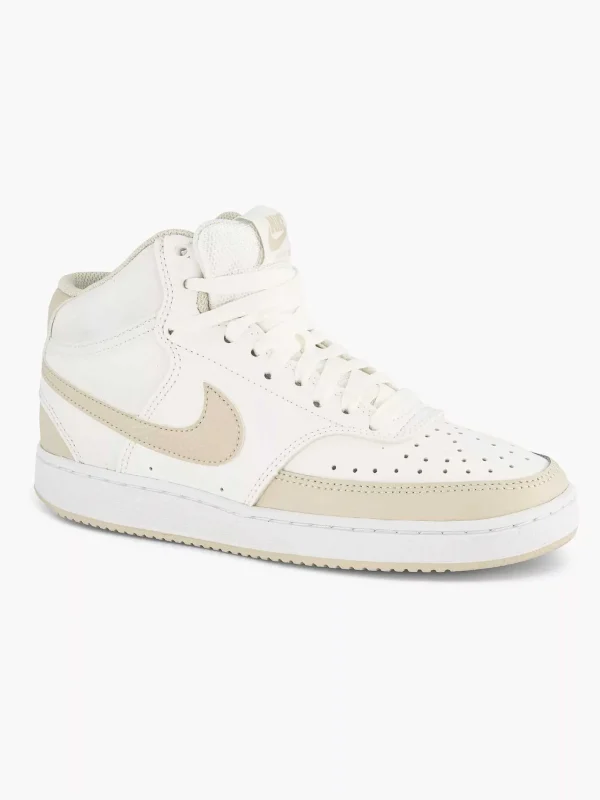 Dames Nike Beige Court Vision Mid