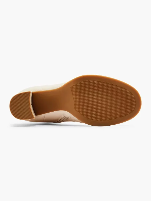 Dames Graceland Beige Enkellaars Hak