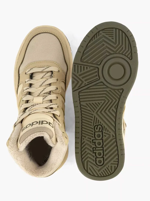 Kinderen adidas Beige Hoops Mid 3.0 K