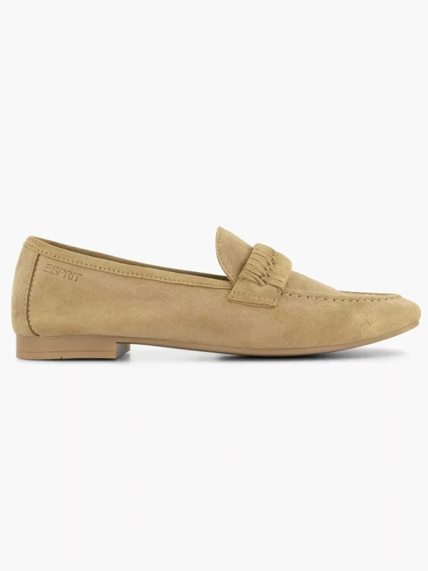 Dames Esprit Beige Leren Loafer