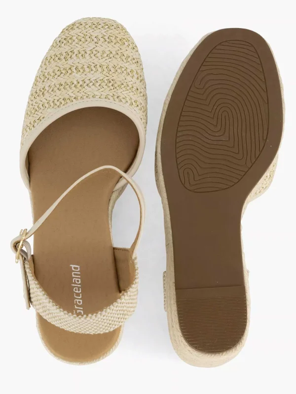 Dames Graceland Beige Sandaal Sleehak