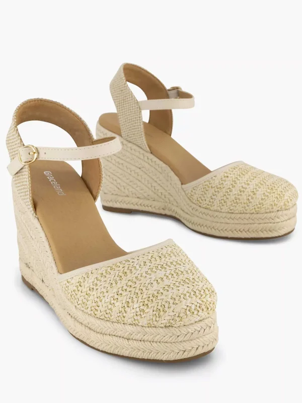 Dames Graceland Beige Sandaal Sleehak