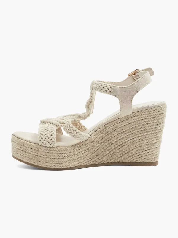 Dames Graceland Beige Sandalette Sleehak