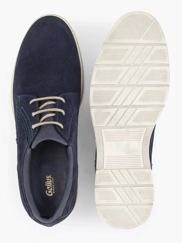 Heren Gallus Blauwe Leren Veterschoen