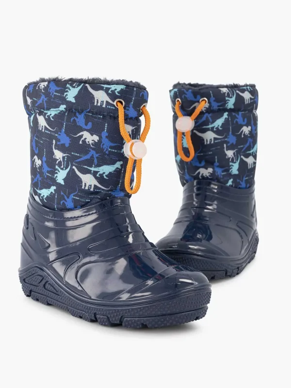 Kinderen Landrover Blauwe Regenlaars Dino Gevoerd