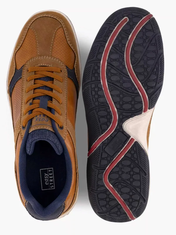 Heren Easy Street Bruine Comfort Sneaker