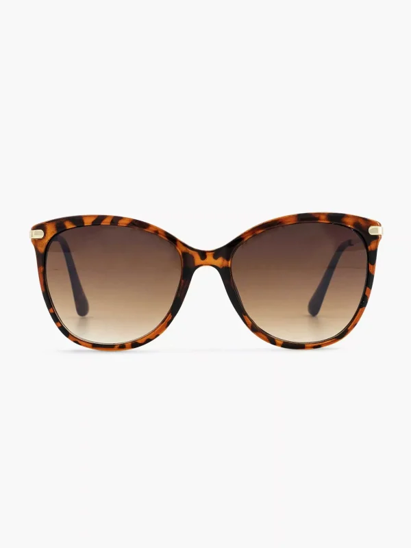 Dames Graceland Bruine Zonnebril Met Panterprint