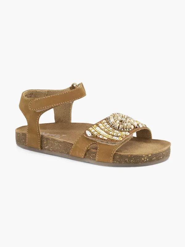 Kinderen Limelight girl Cognac Leren Sandaal Kralen