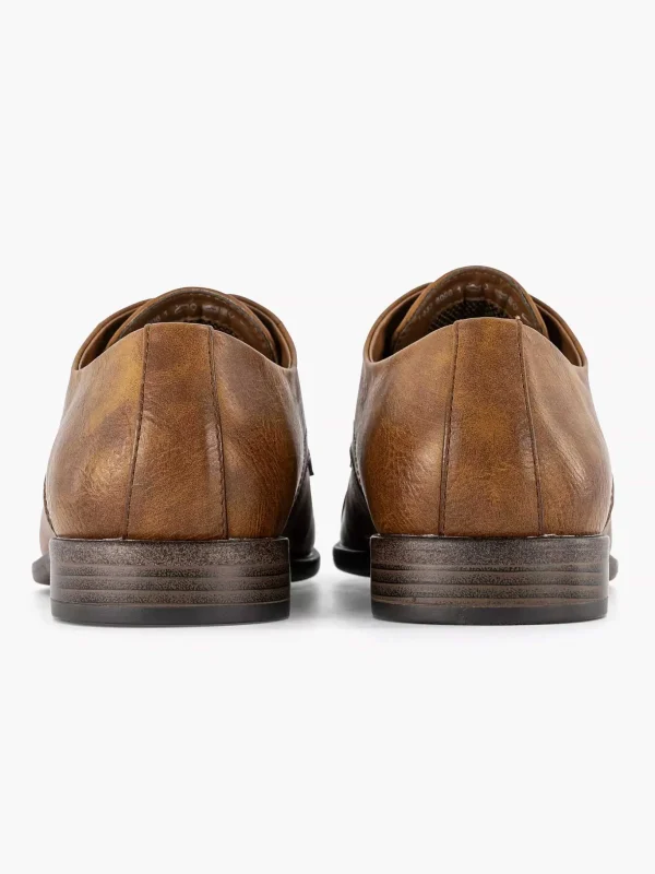 Heren AM SHOE Cognac Veterschoen