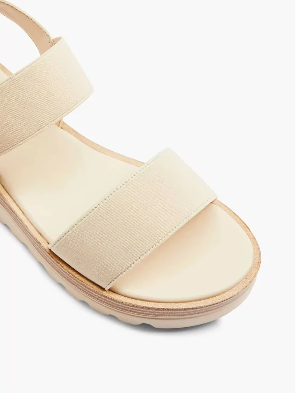 Dames Graceland Creme Platform Sandaal