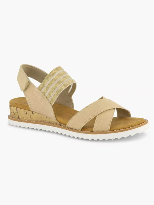 Dames Skechers Creme Sandaal