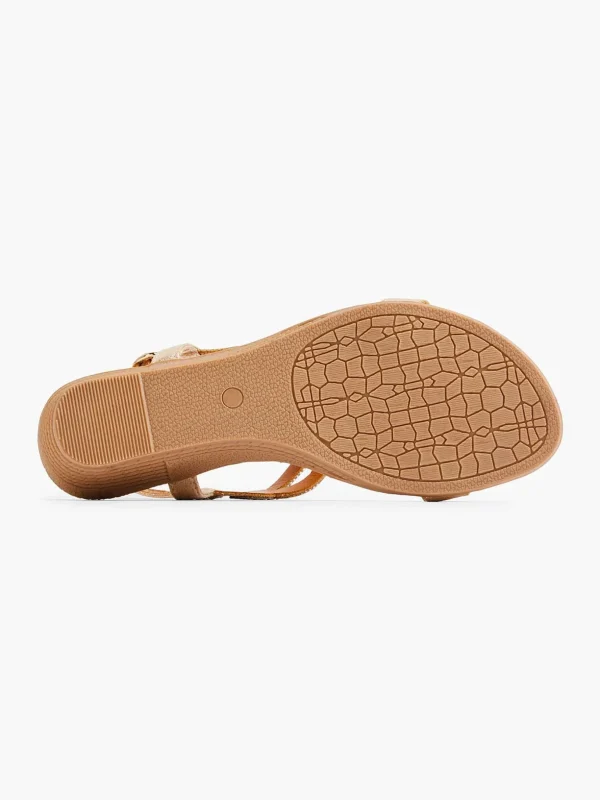Dames Easy Street Gouden Comfort Sandalette