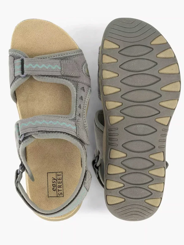 Dames Easy Street Grijze Comfort Sandaal
