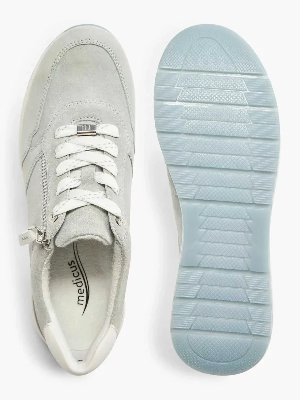 Dames Medicus Lichtblauwe Leren Sneaker