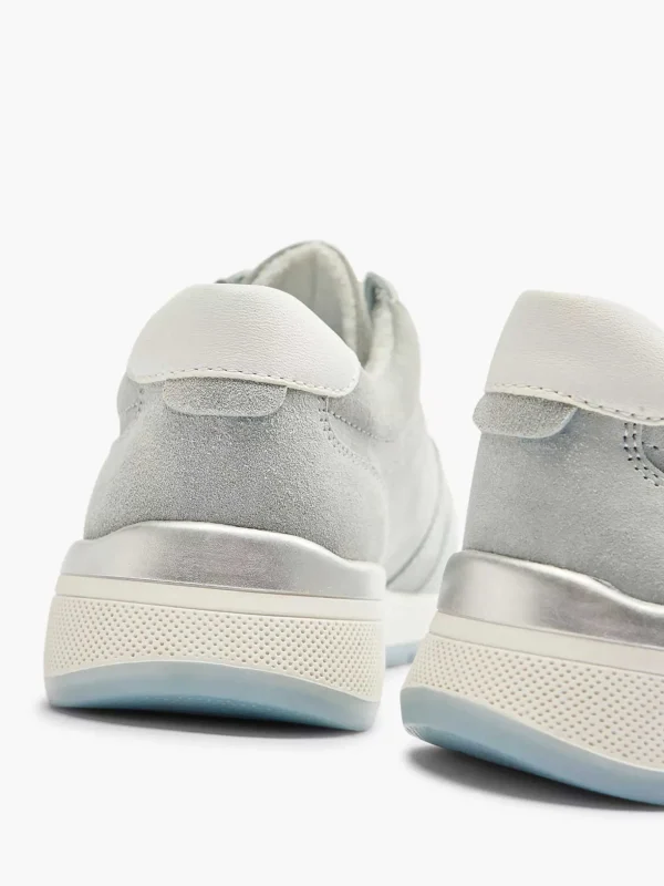 Dames Medicus Lichtblauwe Leren Sneaker
