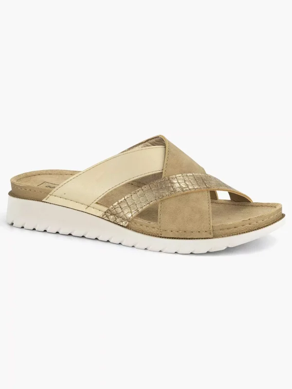 Dames Easy Street Lichtbruine Comfort Slipper