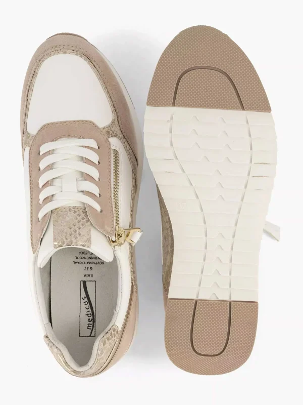 Dames Medicus Roze Leren Sneaker