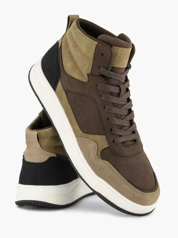Heren Memphis One Taupe Hoge Sneaker