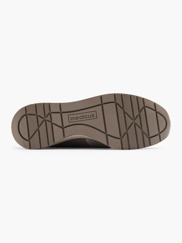 Dames Medicus Taupe Leren Comfort Sneaker