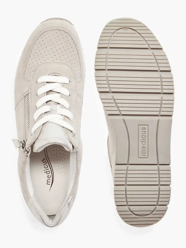 Dames Medicus Taupe Leren Sneaker