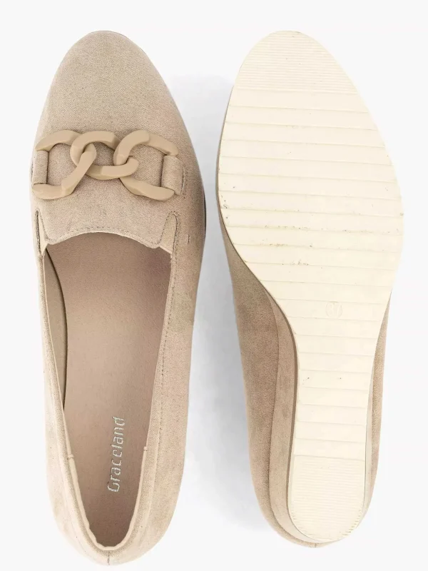 Dames Graceland Taupe Pump Sleehak