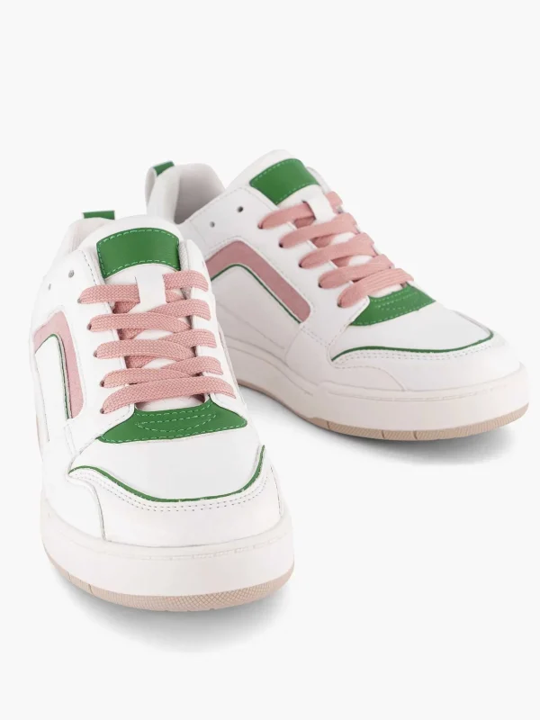 Dames Oxmox Witte Retro Sneaker Roze