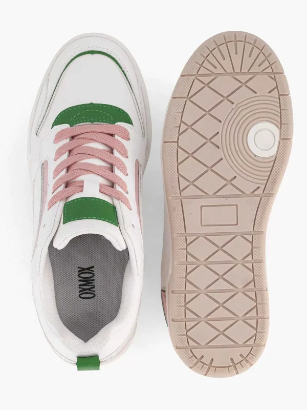 Dames Oxmox Witte Retro Sneaker Roze