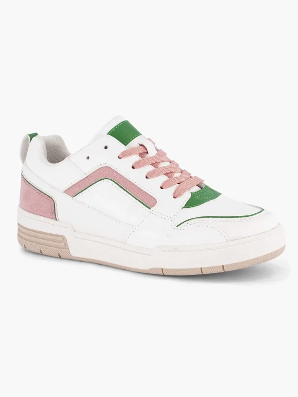 Dames Oxmox Witte Retro Sneaker Roze