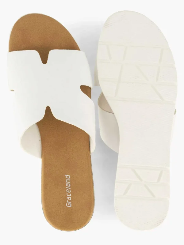 Dames Graceland Witte Slipper