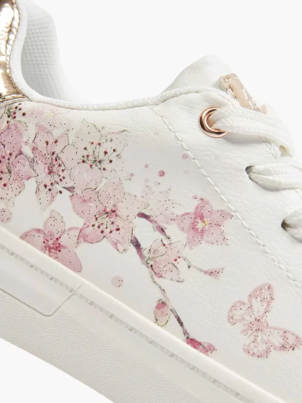 Kinderen Graceland Witte Sneaker Bloemenprint