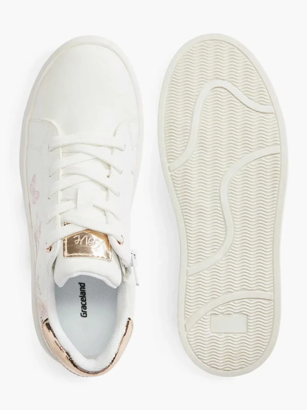 Kinderen Graceland Witte Sneaker Bloemenprint