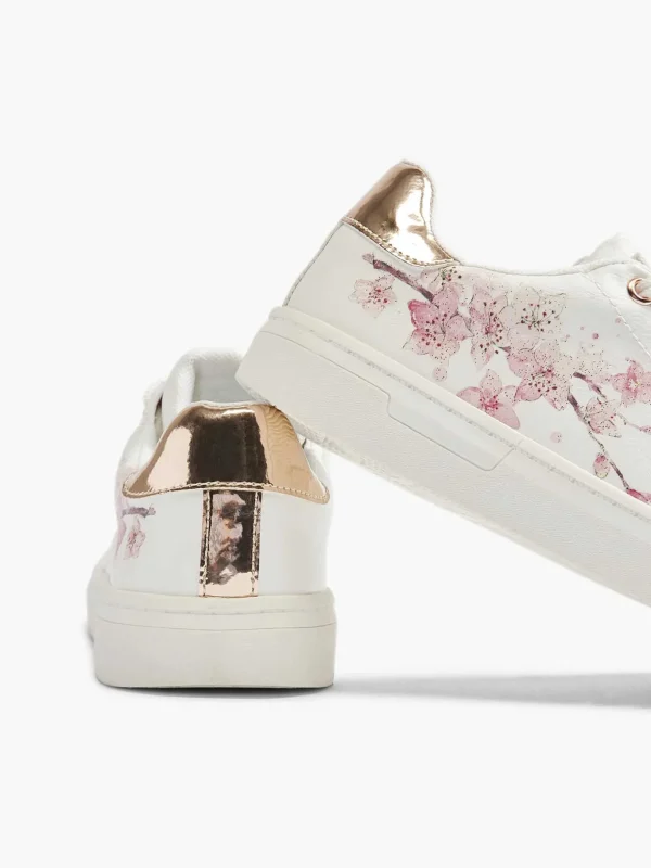Kinderen Graceland Witte Sneaker Bloemenprint