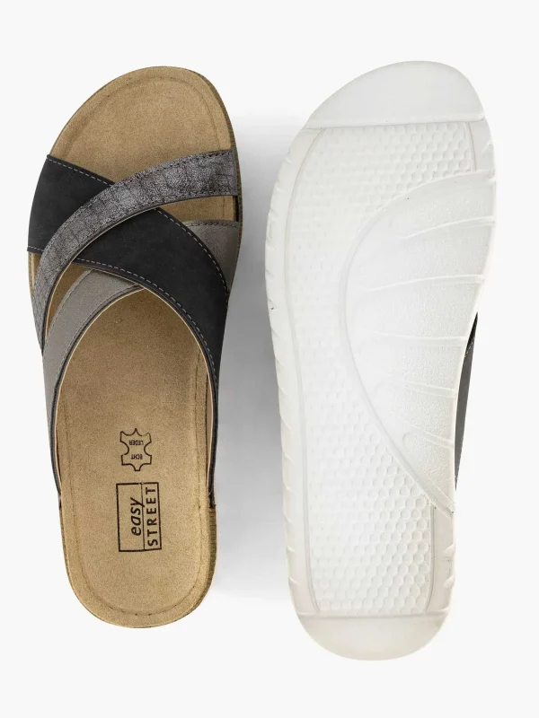 Dames Easy Street Zilveren Comfort Slipper