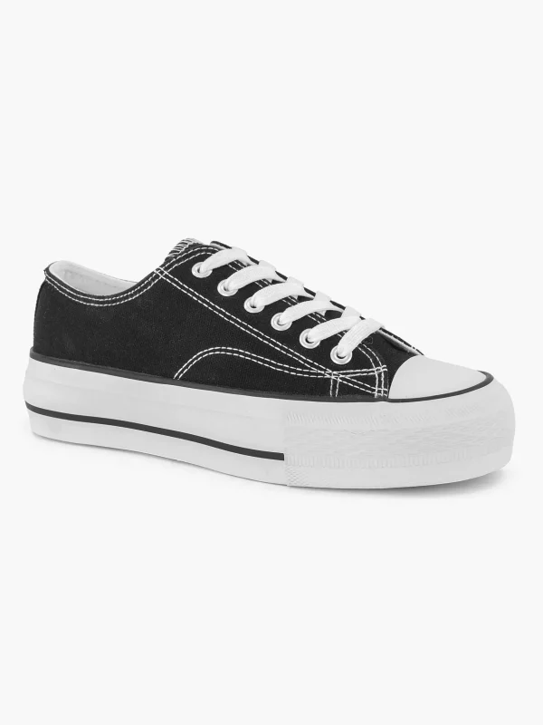 Dames Graceland Zwarte Canvas Sneaker