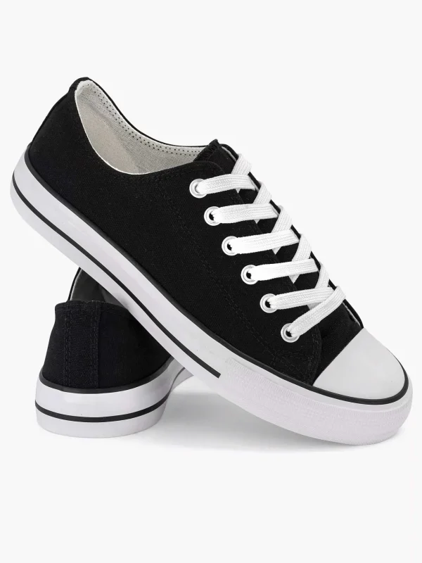 Dames Graceland Zwarte Canvas Sneaker