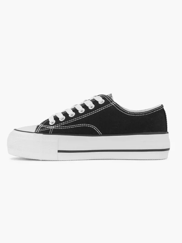 Dames Graceland Zwarte Canvas Sneaker