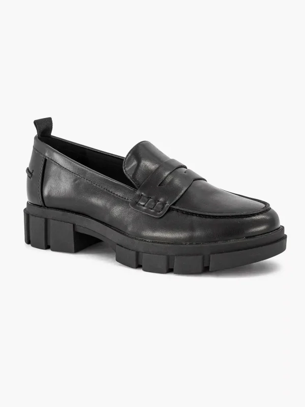 Dames Graceland Zwarte Chunky Loafer