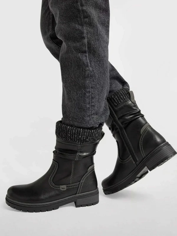Dames Easy Street Zwarte Enkellaars