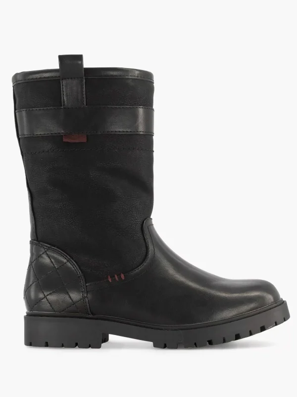 Dames Landrover Zwarte Enkellaars Gevoerd
