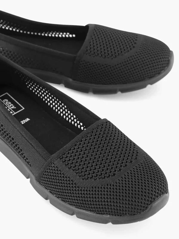 Dames Easy Street Zwarte Instapper Memory Foam