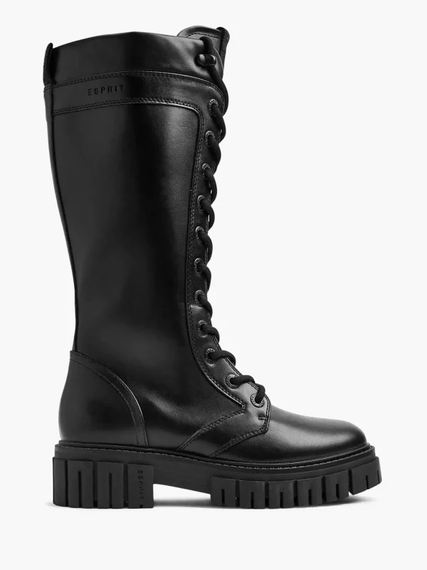 Dames Esprit Zwarte Lange Veterboot