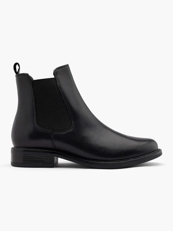 Dames 5th Avenue Zwarte Leren Chelsea Boot