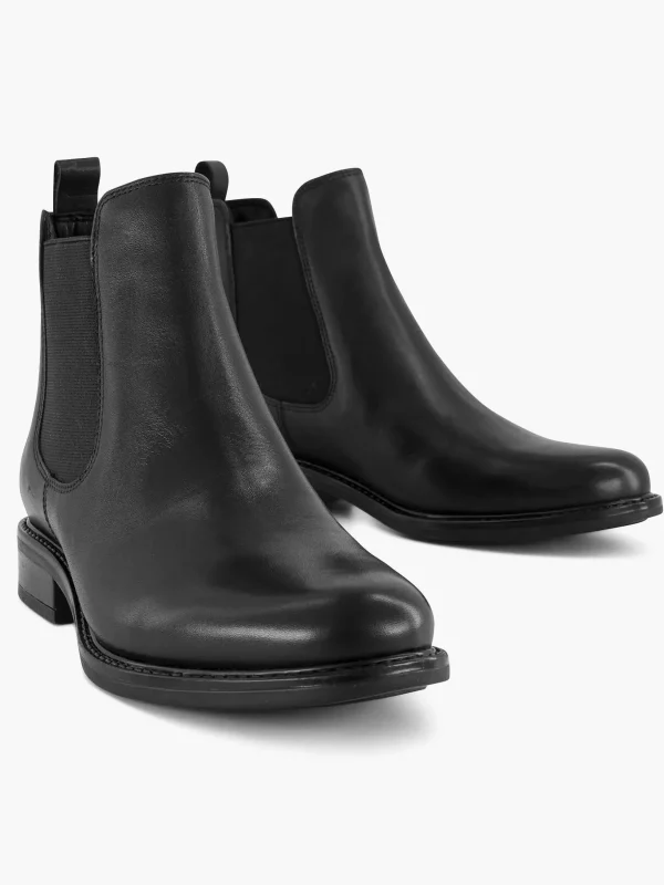 Dames 5th Avenue Zwarte Leren Chelsea Boot