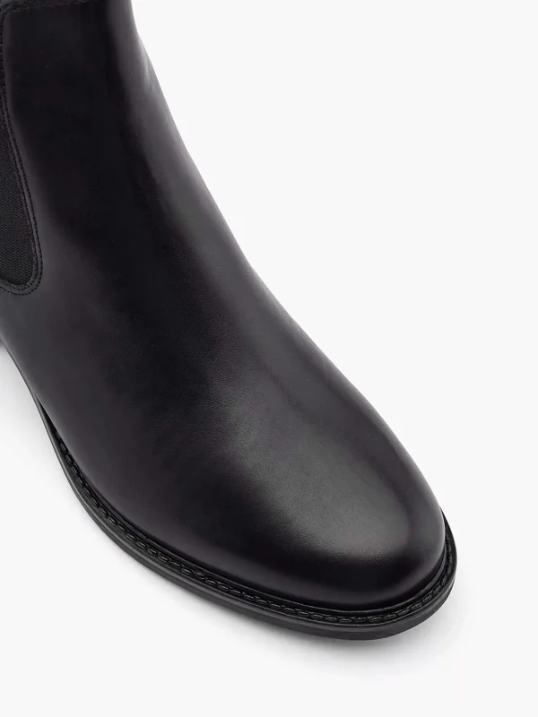 Dames 5th Avenue Zwarte Leren Chelsea Boot
