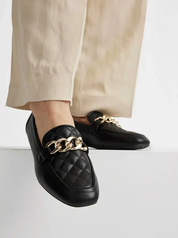 Dames Graceland Zwarte Loafer Ketting