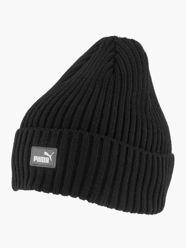 Dames Puma Zwarte Classic Cuff Beanie